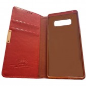 Galaxy Note 8 flip cover split læder Rød